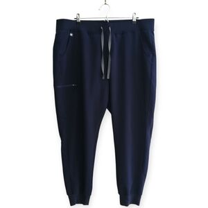 Figs Plus Size Zamora Joggers Medical Scrub Bottoms Navy Blue XXL